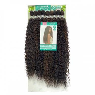 Imagem de Cabelo Orgânico Cacheado Michelle Plus 320g Fibra Natural para Alongam