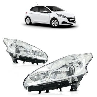 Imagem de Farol 208 2012 2013 2014 2015 2016 Cromado Sem Led - Automotive Import
