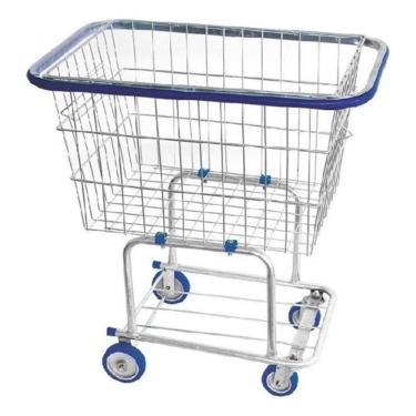 Imagem de Carrinho de Compras para Condomínio 140 Litros em Aço Carbono com Arames Reforçados Pra...