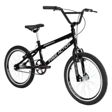 Imagem de Bicicleta Bmx Sts Cross Aro 20 Quadro Aço 1 Velocidade V-Brake Preto Brilho Free Action