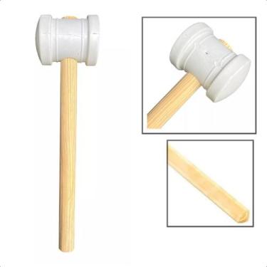 Imagem de Martelo Borracha Policloreto Vinila Branco 80mm Azulejista - EDA