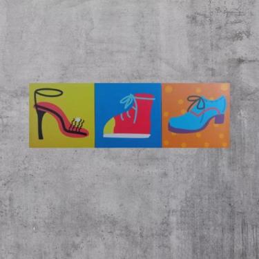 Imagem de Kit C/ 3 - Quadro Decorativo Sapato Infantil M21 - Artes e Decorações,