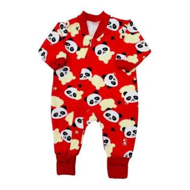 Imagem de Macacão Infantil Zíper Flanelado Feminino - SANNY BABY, G, Vermelho