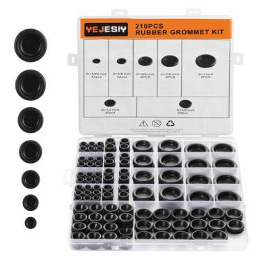 Imagem de Kit de ilhós de borracha Yejesiy 210PCS para fiação, automotiva e domé