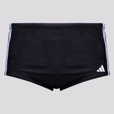 Imagem de Sunga Adidas 3S Preta e Branca, M