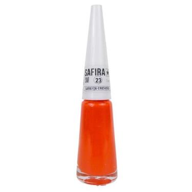 Imagem de Esmalte De Unha 7ml Laranja Cremoso Nº 23 Safira Cosméticos - SAFIRA C