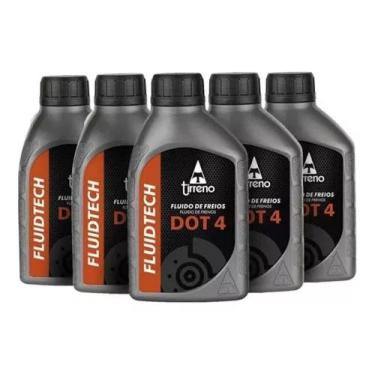 Imagem de Kit Com 5 Un Oleo Fluido De Freio Tirreno Fluidtech Dot 4