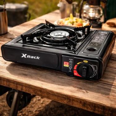 Imagem de Fogão Fogareiro Camping Pesca Portatil Com Maleta 1 Boca - EvolutionX