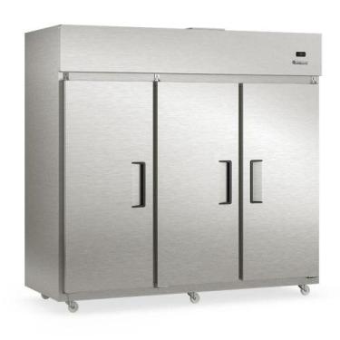 Imagem de Refrigerador 3 Portas GRCR3P com Refrigeração por Ar Forçado Inox Gelo