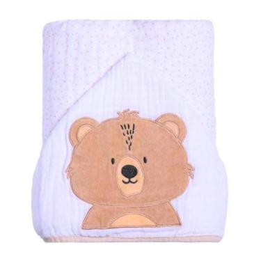 Imagem de TOALHA PAPI FRIENDS 3 CAMADAS DE TECIDO SOFT INFANTIL BEBÊ C/ CAPUZ DE