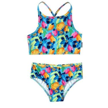 Imagem de MODA PRAIA TIP TOP - CAJU - PROTEÇÃO UV50+ - MENINA - Conjunto de 2 Pe
