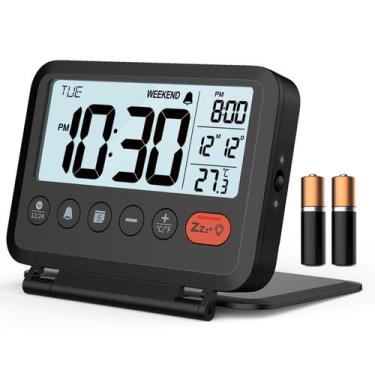 Imagem de Despertador digital de viagem MeesMeek 6201 com display LCD