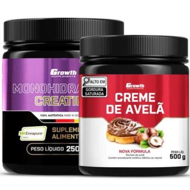 Imagem de Kit Creatina 250g Creapure + Creme Avelã Fit 500g Growth