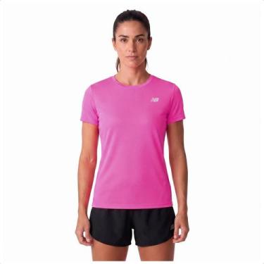 Imagem de Camiseta New Balance Sport Essentials Feminina, PP, Rosa