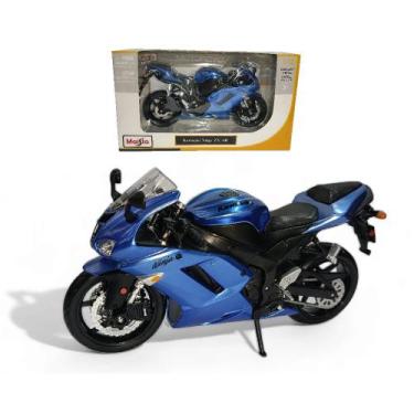 Imagem de Miniatura de moto escala 1/12 maisto, Kawasaki ninja zx 6r
