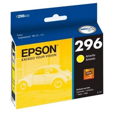 Imagem de Cartucho Epson 296 Original Amarelo para impressora Expression XP441