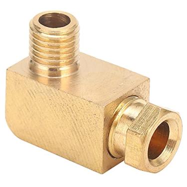 Imagem de Conector de tubo de latão 90 graus cotovelo encanamento tubo de compressão adaptador encaixe de soldagem NPT fêmea (PL608)