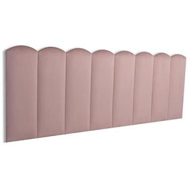 Imagem de Cabeceira Queen Modulada Nuvem Cama Box 160 cm x 60 cm Blu Interiores Cor:VELUDO Nude