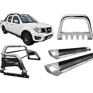 Imagem de KIT QUEBRA MATO+SANTO ANTONIO H3+ESTRIBO FONTIER 08/16 CROMO