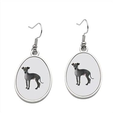 Imagem de Brinco de filhote de cachorro italiano Galgo – Brincos pendurados para meninas – Presente de festa de aniversário dos namorados