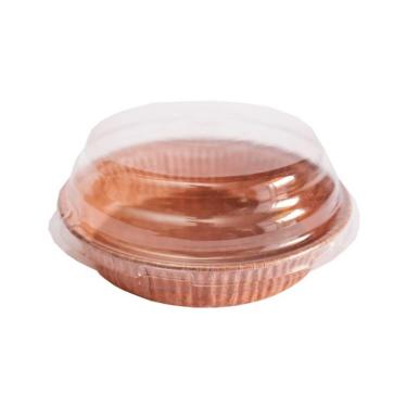 Imagem de Forma Torta Mini Biodegradável com Tampa 9 x 2cm com 10 Unidades