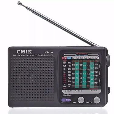 Imagem de Rádio de Bolso AM/FM 9 Faixas Preto - Quanhe