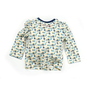 Imagem de Camiseta Infantil Manga Longa Floral 6-12 meses, Blade and Rose, Creme