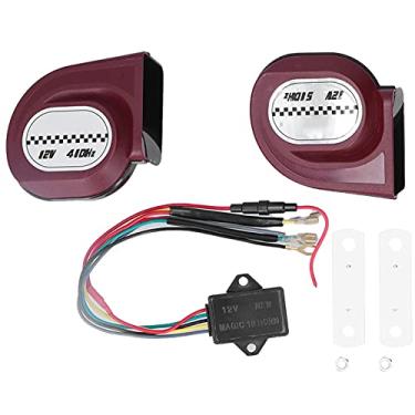 Imagem de Buzina de carro, par Echo Horn 12V 105Db 410Hz/510Hz Alta/Baixa Frequência para Automóveis e Motocicleta