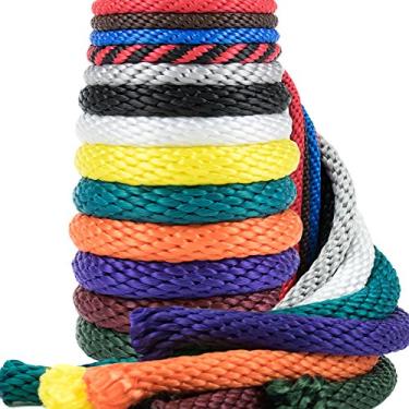 Imagem de PARACORD PLANET Corda utilitária trançada sólida – Cabo Derby multifuncional trançado sólido para todos os fins – Esportes e recreação, artesanato, paisagismo, animais de estimação, decoração – Feito nos EUA (preto, 9,5 cm x 30,5 cm)