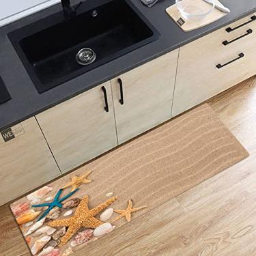 Imagem de SHENGANG Sea Waves Beach Tapete Cozinha 3D Tapete Corredor Tapete Marinho No Quarto No Chão Personalizado Longo Corredor Tapete, 9,40X120cm