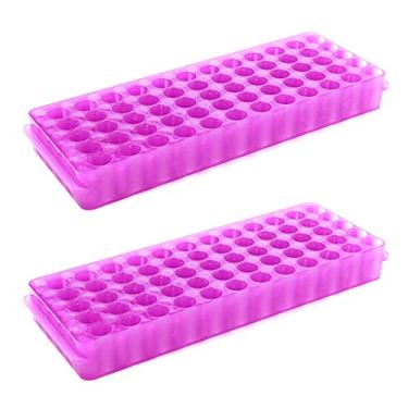 Imagem de Dahszhi Suporte de tubo de teste de microcentrífuga de painel duplo PCR para tubo de teste de 0,5 ml 1,5 ml 2 ml, 60 poços - 2 peças