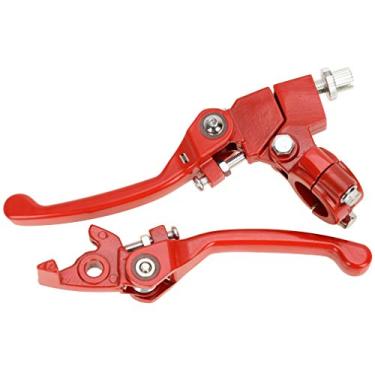 Imagem de Alavanca de embreagem dobrável de freio vermelho HIAORS com poleiro para guidão de 7/8" 110cc 125cc SSR125 SSR70 TTR125 Xmotos Apollo Thumpstar 125 CRF50 XR klx 140 chinesa Pit Dirt Bike Motorcycle