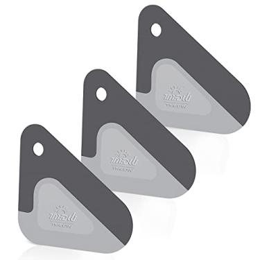 Imagem de Raspador de panela, raspador de pratos de cozinha 2 em 1 de nylon e silicone macio, rodo pequeno para pratos, tigelas de comida, limpeza de panelas etc., conjunto com 3