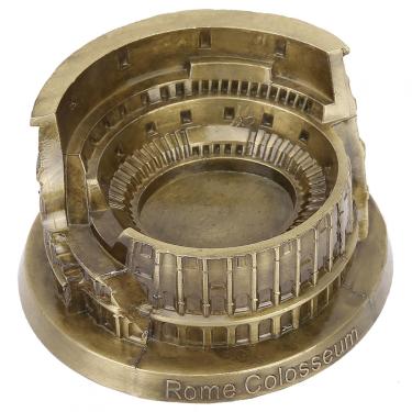 Imagem de Arquitetura Antiga Bronze Retrô Grandes Arquiteturas Ornamento Coliseu Modelo de Ferro Forjado Roma Modelo Coliseu Escultura Colecionável