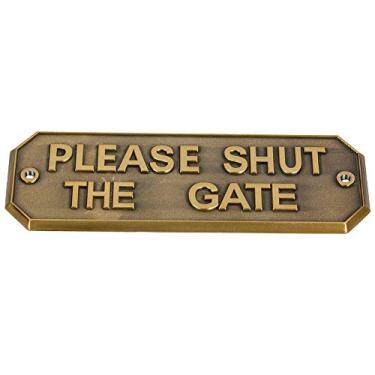 Imagem de Placa de sinalização de porta, placa de aviso de porta durável, design de relevo vintage e fashion, placa de estilo retrô de palavras claras para árvore (ouro antigo)