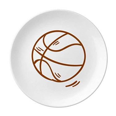 Imagem de Prato decorativo de porcelana para mesa de basquete e esportes
