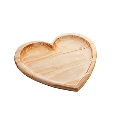 Imagem de BANDEJA CORAÇÃO PINUS MADEIRA 30x27x2cm NATURAL
