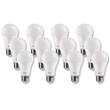 Imagem de Cree Lighting, TA19-04550MDFH25-12DE26-1-E1-MP, Lâmpada de LED equivalente A19 40W, 460 lúmens, regulável, luz do dia 5000K, vida útil nominal de 25.000 horas, 90+ CRI Bom para fechado | Pacote com 24