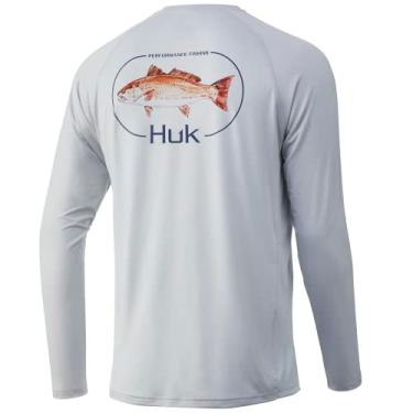 Imagem de HUK Camiseta de manga comprida Pursuit | Camisa de pesca de alto desempenho, Redfish - Geleira, 3GG