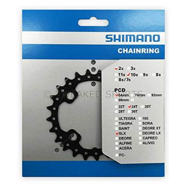 Imagem de XT Shimano FC-M675 Anel de corrente, Preto, 24T AM-Type