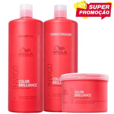 Imagem de Wella Kit Color Brilliance Shampoo 1L+Condicionador 1L+Mascara 500ml