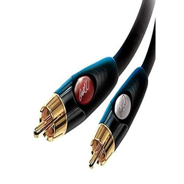 Imagem de Cabo RCA estéreo Bello ST7304 com extremidades do conector banhado a ouro 24K e transmissão de calibre duplo (preto)