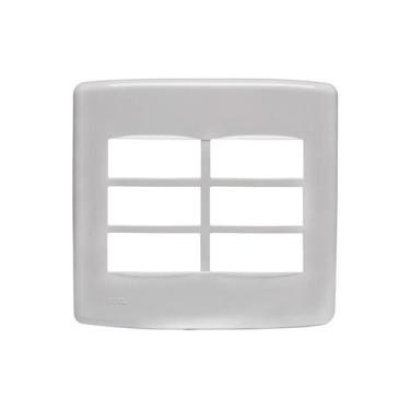 Imagem de Placa 4x4 6 Modulo Horizontal Branca Duale Up - Siemens