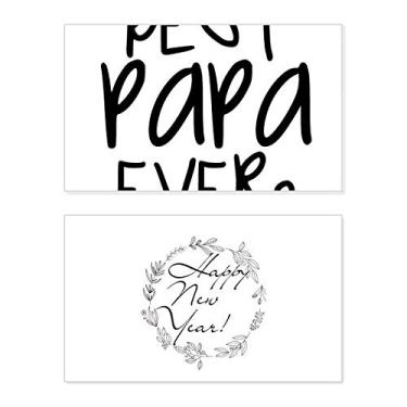Imagem de Bless Father Best Papa Ever Palavras Ano Novo Festival Cartão Bless Mensagem Presente