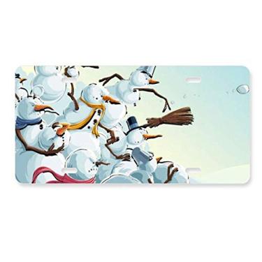 Imagem de DIYthinker Decoração de carro de aço inoxidável para decoração de carro com boneco de neve de Natal