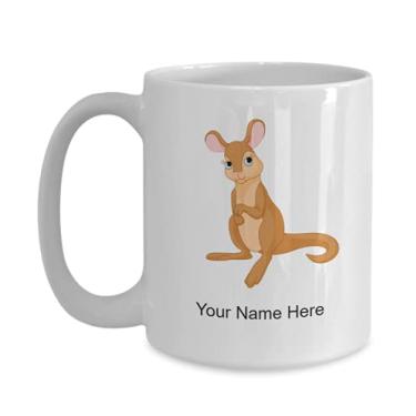 Imagem de Caneca personalizada de canguru para bebê, xícara de café canguru, ideia de presente de canguru para bebê, copo canguru personalizado, caneca canguru de bebê personalizada - caneca de café de 425 g