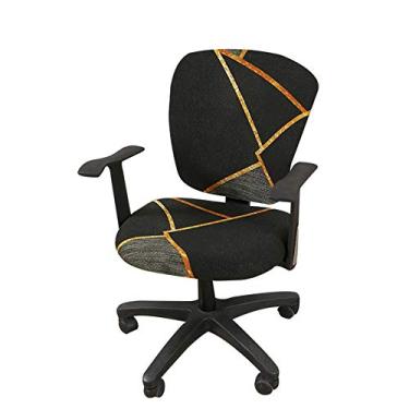 Imagem de Jinzio Capa para cadeira de escritório para computador – Capa para cadeira de mesa universal de poliéster com tecido elástico e elástico em poliéster