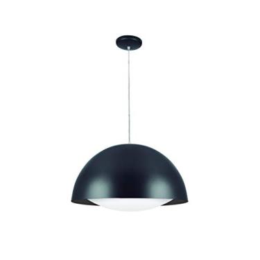 Imagem de Pendente Meia Lua e Clean 1 Luz E27 Alumínio, LLUM Bronzearte, 36819, 315W, Preto, 40cm