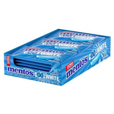 Imagem de Chiclete Mentos Cool White Fresh Mint 8,5g C/15 Unidades