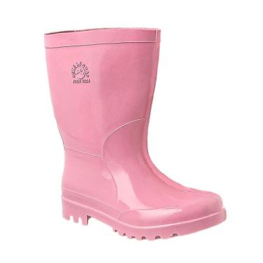 Imagem de Bota Galocha Infantil Juvenil Impermeável PVC Toda Vida Rosa